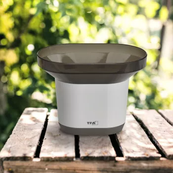 TFA Dostmann 30.3802.02 Pluviomètre sans fil avec température, 868 MHz