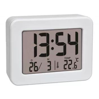 Réveil à quartz TFA Dostmann 60.2044.02 blanc