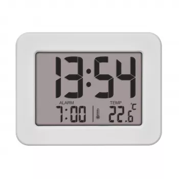 Réveil à quartz TFA Dostmann 60.2044.02 blanc