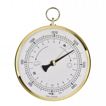 Baromètre analogique TFA Dostmann avec anneau en laiton 29.4025.32