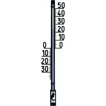 Grand thermomètre extérieur analogique TFA Dostmann, noir 12.6003.01.90