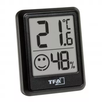 Thermo-hygromètre numérique TFA Dostmann noir 30.5060.01.03