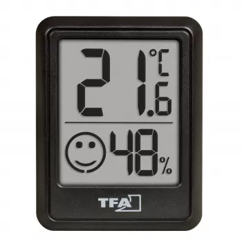 Thermo-hygromètre numérique TFA Dostmann noir 30.5060.01.03