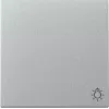 Interrupteur à bascule Gira 328526 symbole lumineux System 55 aluminium