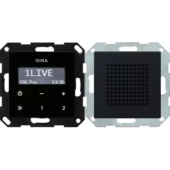 Radio FM RDS encastrée Gira 2280005 avec haut-parleur intégré