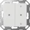 Interrupteur à bascule 2 postes Gira KNX avec flèches, blanc pur 517503