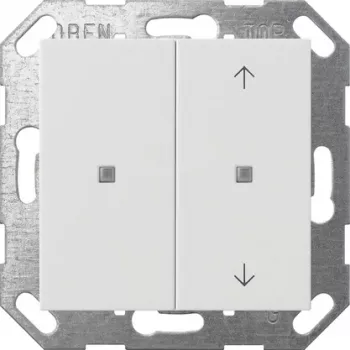 Interrupteur à bascule 2 postes Gira KNX avec flèches, blanc pur 517503