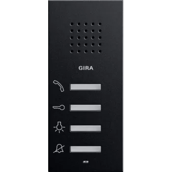 Poste intérieur audio Gira 1250005 en saillie System 55 noir