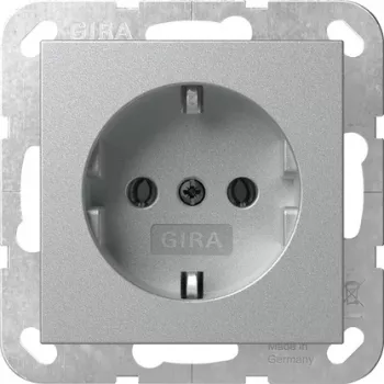 GIRA 418026 Prise SCHUKO System 55 encastrée aluminium