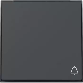 Bouton bascule GIRA TX44 avec symbole cloche, anthracite 328667