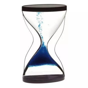 Sablier 3 minutes bleu TFA Dostmann, sablier mécanique, verre 18.6008.06