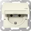 GIRA 441401 Prise SCHUKO avec couvercle rabattable, System 55, blanc crème