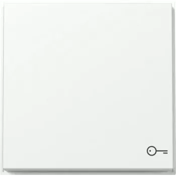 Bouton bascule Gira TX44 avec symbole porte, blanc pur satiné 328766