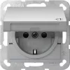 GIRA 441426 Prise SCHUKO avec couvercle rabattable et verrouillage, System 55, blanc pur brillant