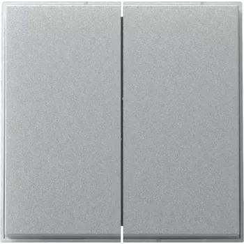 Bouton bascule 2 postes Gira TX_44, droit, aluminium 349565