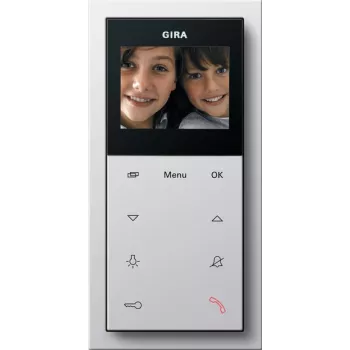 Gira 1239112 Poste intérieur vidéo AP Plus, en saillie, blanc pur