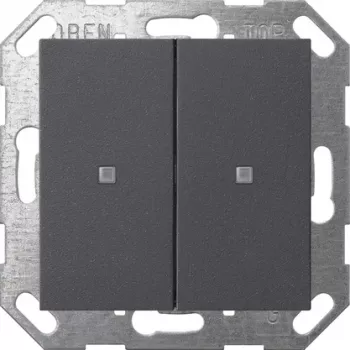 Bouton bascule Gira KNX pour bouton-poussoir, 2 postes, anthracite 517328