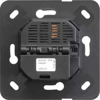 Bloc d'alimentation PoE Gira G1, 15,4 W, rail DIN, 100-240 V AC vers 48-57 V DC, IEEE 802.3af 223000