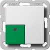 Bouton bascule Gira System 55 Off/Stop, blanc pur 291103