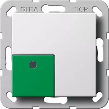Bouton bascule Gira System 55 Off/Stop, blanc pur 291103