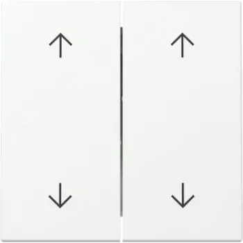 Bouton bascule Gira System 55 avec deux flèches, blanc pur mat 329727