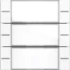 Ensemble de boutons bascule Gira 577303 3 postes pour Tastsensor 4, blanc pur brillant