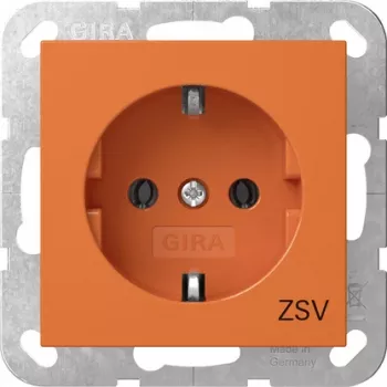 Prise SCHUKO ZSV Gira 4188109 System 55 orange