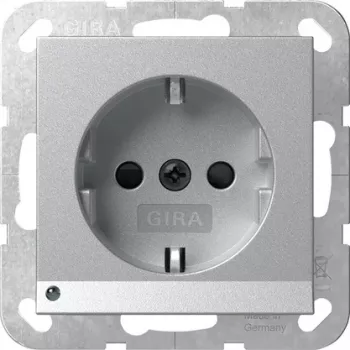 GIRA 417026 Prise SCHUKO avec éclairage d'orientation LED, System 55