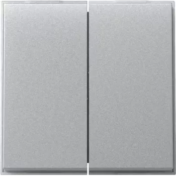 Cache-bouton Gira TX44 2 postes, aluminium 329565