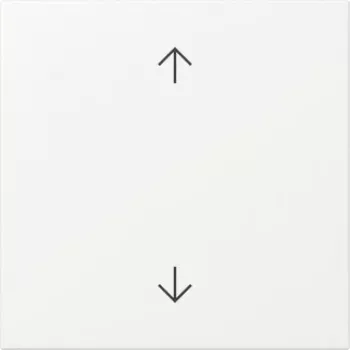 Cache-bouton Gira avec flèches, blanc pur brillant, System 55 361627
