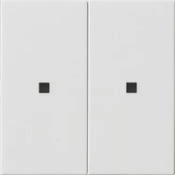 Cache-bouton Gira System 3000 2 postes, blanc pur satiné, non imprimé 536903