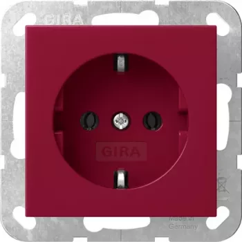 Prise SCHUKO Gira System 55 rouge 4455108