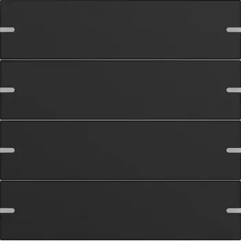 Ensemble de boutons bascule Gira 4 postes pour Tastsensor 4, noir 5024905