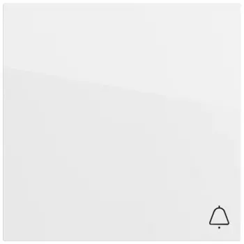 Bouton GIRA 328670 avec symbole cloche, blanc pur brillant