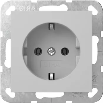 Prise SCHUKO Gira System 55, gris mat, protection accrue contre les contacts 4180015