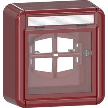 Gira 320630 Cache avec vitre, en saillie, rouge