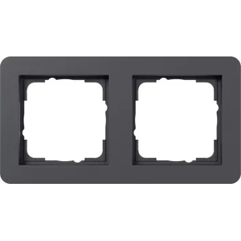 Gira E1 Cadre de recouvrement 2 postes anthracite mat 0212152