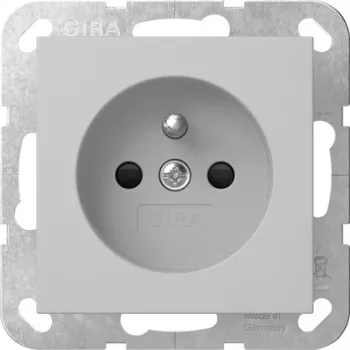 Prise GIRA 4485015 avec broche de terre et obturateur