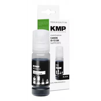 KMP PRINTTECHNIK Refill Ink for Canon GI-53BK, Black, 60 ml, Compatible 1583,0001