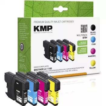 KMP MULTIPACK B78V Compatible Ink Cartridge Multipack - Black, Cyan, Magenta, Yellow - for Brother DCP-6690CW, MFC-5890CN, MFC-5895CW, MFC-6490CW, MFC-6890CDW