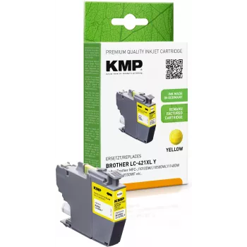 KMP Remanufactured Yellow Ink Cartridge for Brother MFC-J1010DW (LC421XLY, 500 pages, 7 ml) 1548,4009