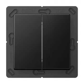 JUNG MAT A 595 SWM Bouton-poussoir Matter 2 voies, alimenté par batterie, 4 canaux, thermoplastique laqué, série A, noir graphite mat