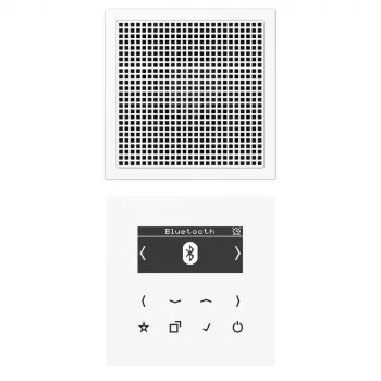 Radio connectée DAB+ JUNG DABLS1BTWW avec Bluetooth, mono, blanc alpin