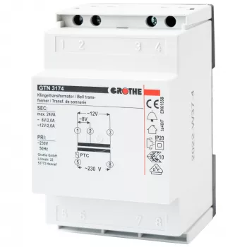 Transformateur de sonnette Grothe 3,0/2,0/2,0 A GT 3174 (14074)