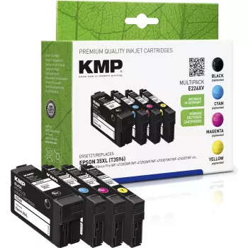 KMP 1637,4005 Compatible Multipack Ink Cartridges for Epson Workforce Pro WF-3720 Series - Black, Cyan, Magenta, Yellow (4-Pack) 1638,4005