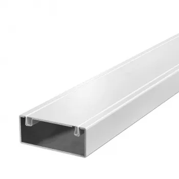 Goulotte d'installation OBO PLM D 0410 RW, métal, avec tissu coupe-feu, 40x100x2000 mm, blanc pur 7218006