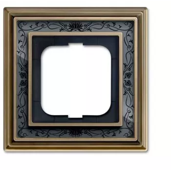 Cadre 1 poste Busch-Jaeger Busch-Duro 2000 SI, laiton antique anthracite 1754-0-4668
