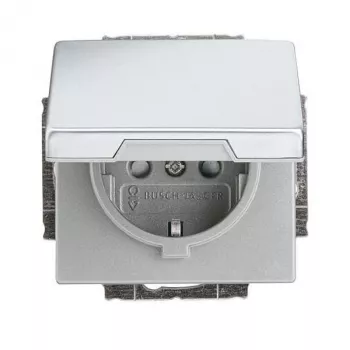 Busch-Jaeger 20 EUKB-866 prise SCHUKO encastrable, acier inoxydable (2CKA002018A1521)