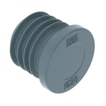 OBO Bettermann 2003737 bouchon d'obturation M25, polyamide, gris clair, 25 pièces