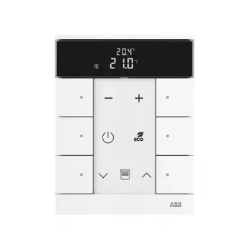 Thermostat d'ambiance Busch-Jaeger 6 postes, blanc studio SBR-F-6.0.1-84 2CKA006220A0864